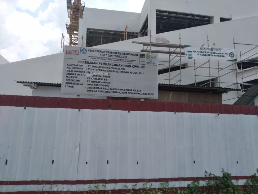 Proyek Pembangunan Fisik CWR-2 UNRI Dipertanyakan