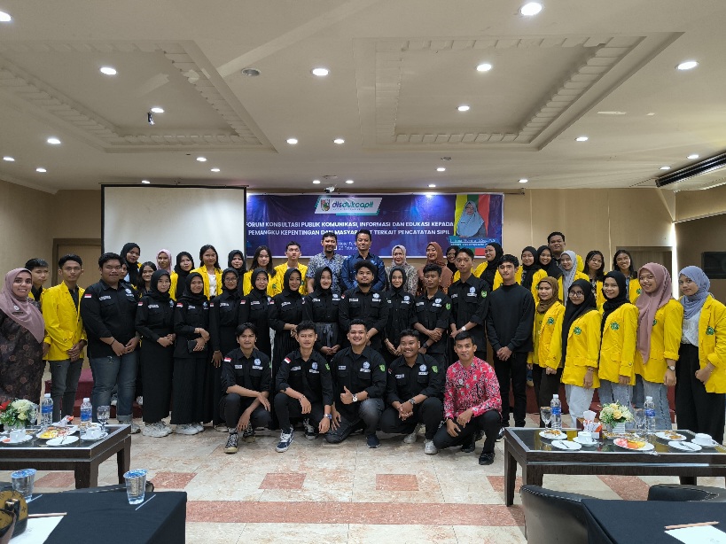 Disdukcapil Pekanbaru Gelar Sosialisasi FKPKIE Kepada Mahasiswa Unilak dan UIR 