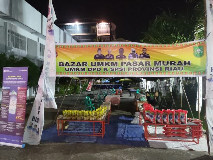 Digelar Selama Dua Hari, KSPSI Riau Bersama RRI Pekanbaru Gelar Bazar UMKM Pasar Murah
