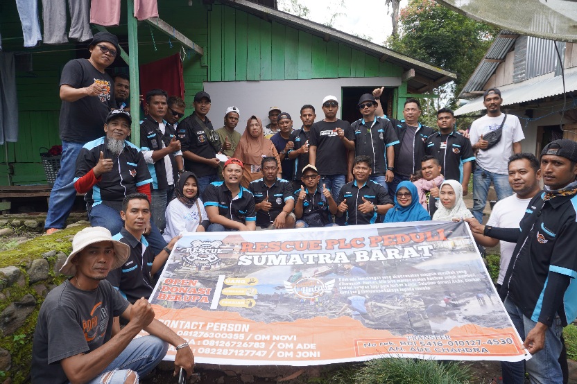 Peduli Bencana Alam Sumbar, PLC Pekanbaru Langsung Serahkan Bantuan Ke Lokasi Bencana Galodo