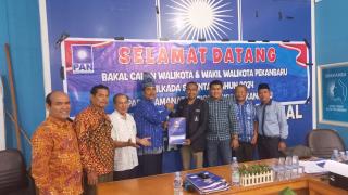 Optimis, Bakal Calon Wakil Walikota Pekanbaru Burhan Gurning Sambangi Partai PAN