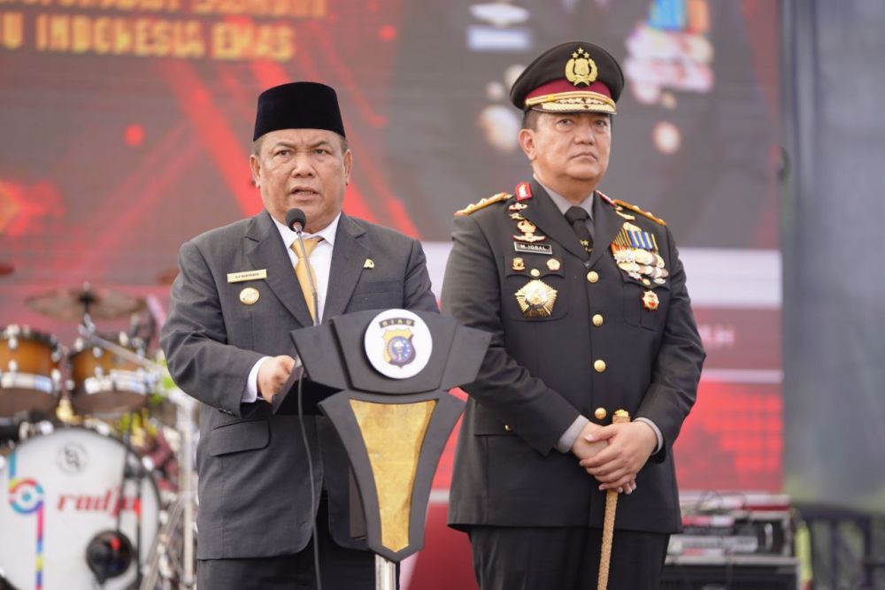 HUT ke-78 Bhayangkara, Pj Gubri SF Hariyanto Apresiasi Polda Riau Jaga Keamanan dan Ketertiban