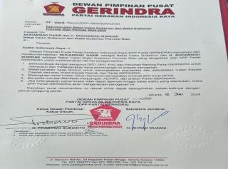 Sah! M Nasir-Wardan Resmi Kantongi Rekomendasi Gerindra Maju di Pilgub Riau