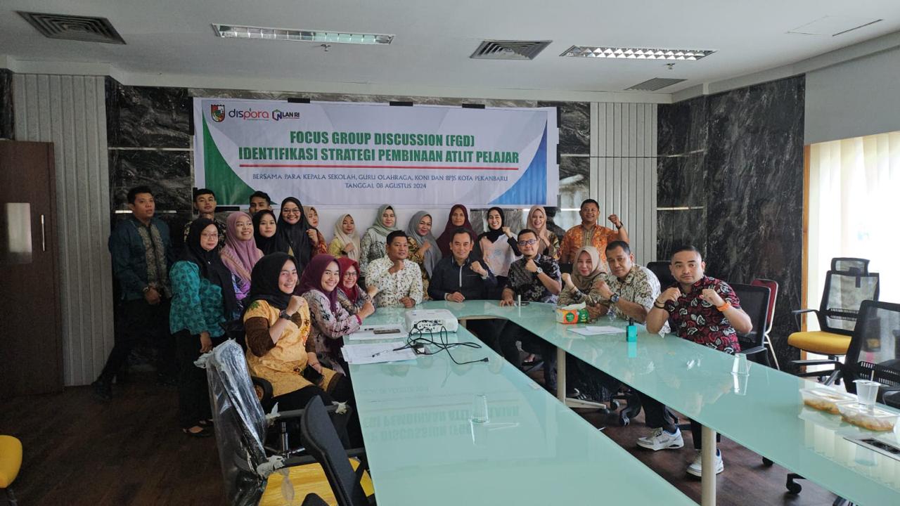 Dispora Pekanbaru Gelar FGD Identifikasi Strategi Pembinaan Atlit Pelajar Tahun 2024