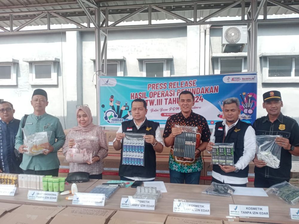 Kosmetik Ilegal Dijual Sejak Februari ke Wilayah Riau hingga ke Indonesia
