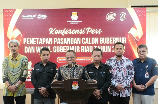 Penuhi Syarat, KPU Riau Resmi Tetapkan 3 Pasang Calon Pilgubri 2024