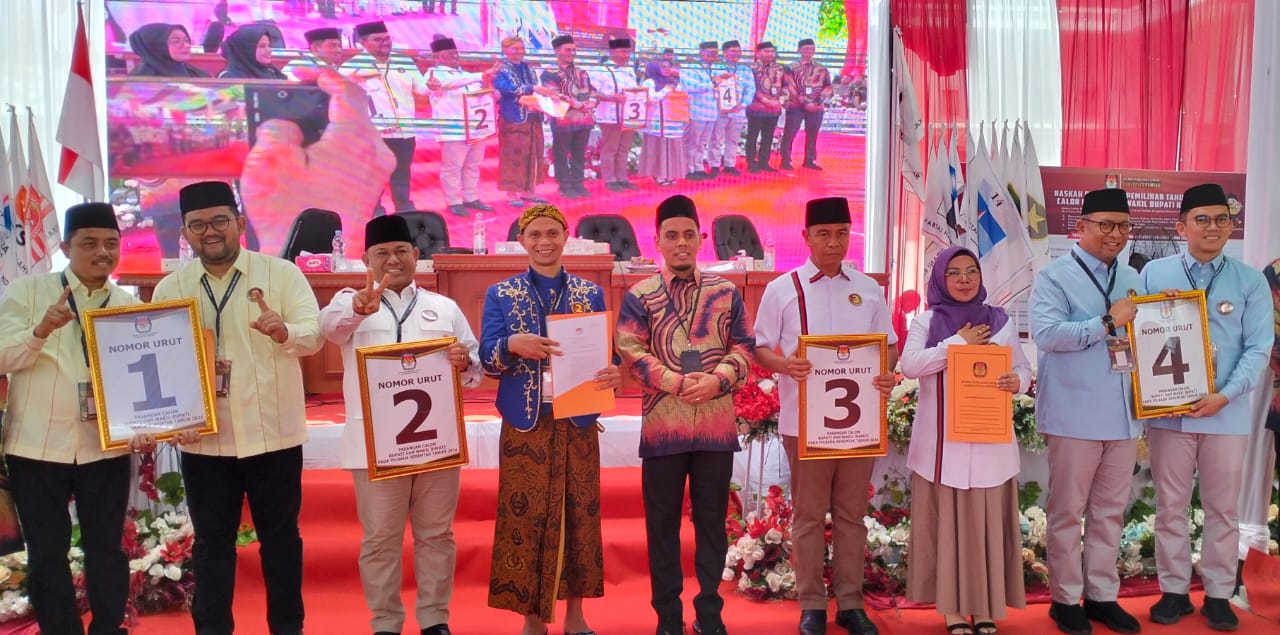 KPU Kampar Tetapkan Nomor Urut Paslon