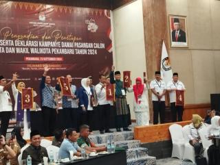 Ini Hasil Undian Nomor Urut Paslon yang Bertarung di Pilwako Pekanbaru 2024 
