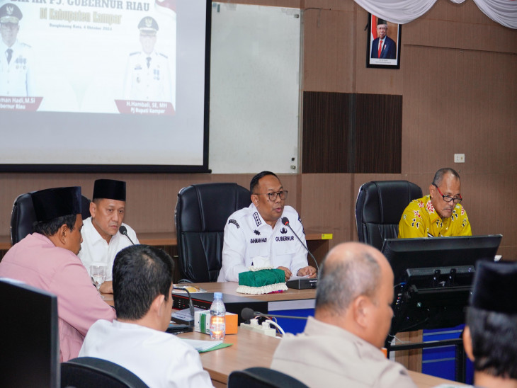 Pj Bupati Kampar Sambut Kunker Perdana Pj Gubernur Riau Rahman Hadi