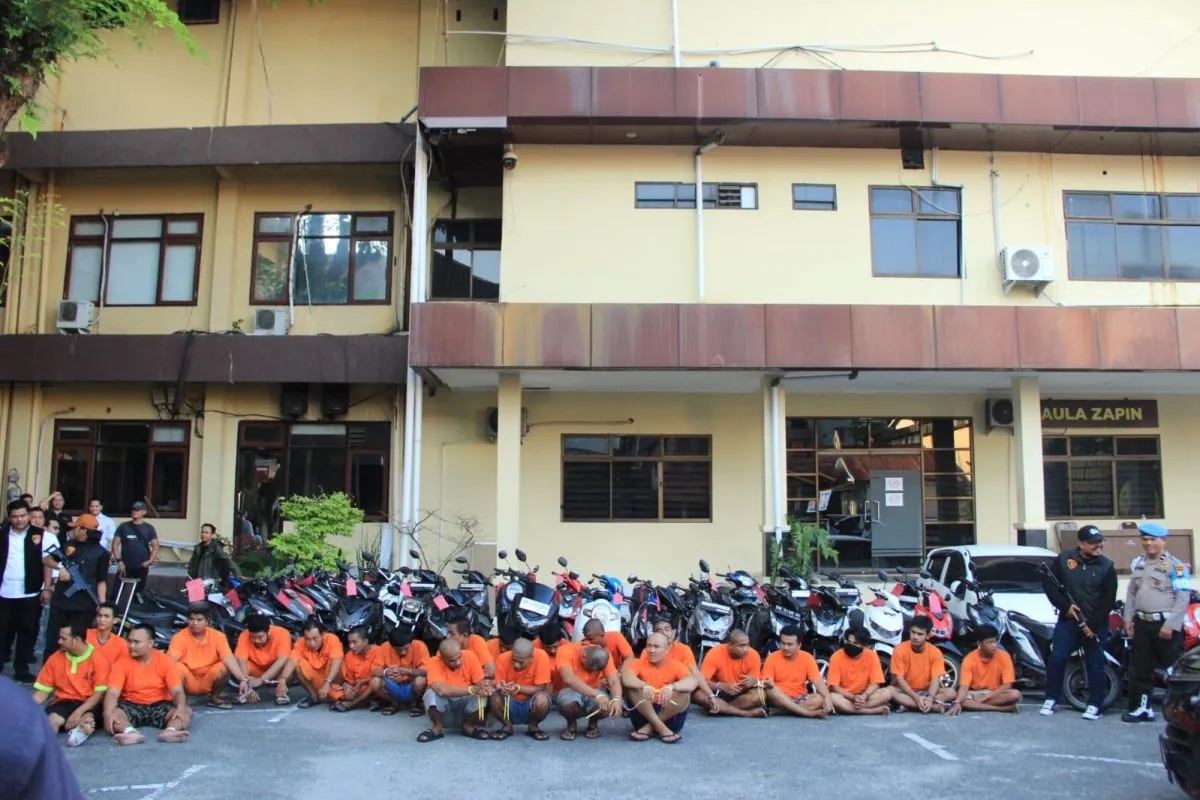 22 Pelaku Curanmor di Pekanbaru Diamankan Polisi