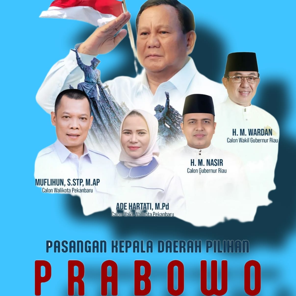 Gerindra Pekanbaru dan Organisasi Sayap Partai All Out Menangkan Kepala Daerah Pilihan Prabowo