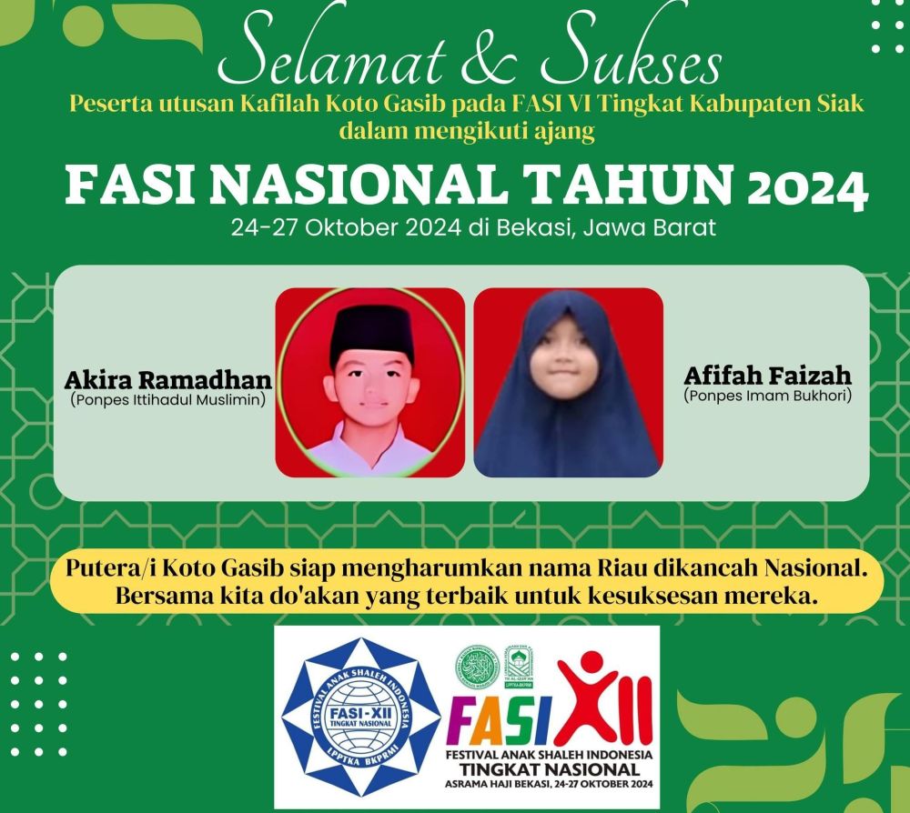 Santri Pondok Pesantren Ittihadul Muslimin Siak Akan Wakili Riau di FASI Tingkat Nasional