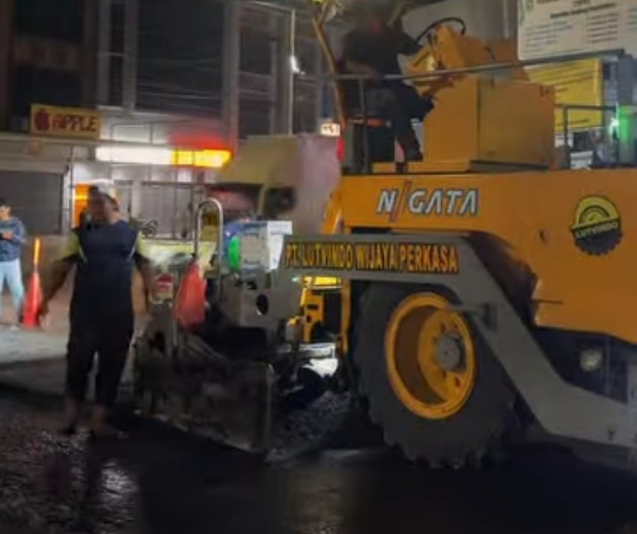 Dinas PUPR Pekanbaru Overlay Jalan Sakuntala 