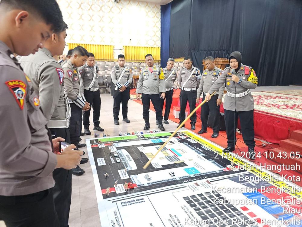 Polres Bengkalis Gelar Gladi Pengamanan Debat Publik Pertama Pilkada 2024