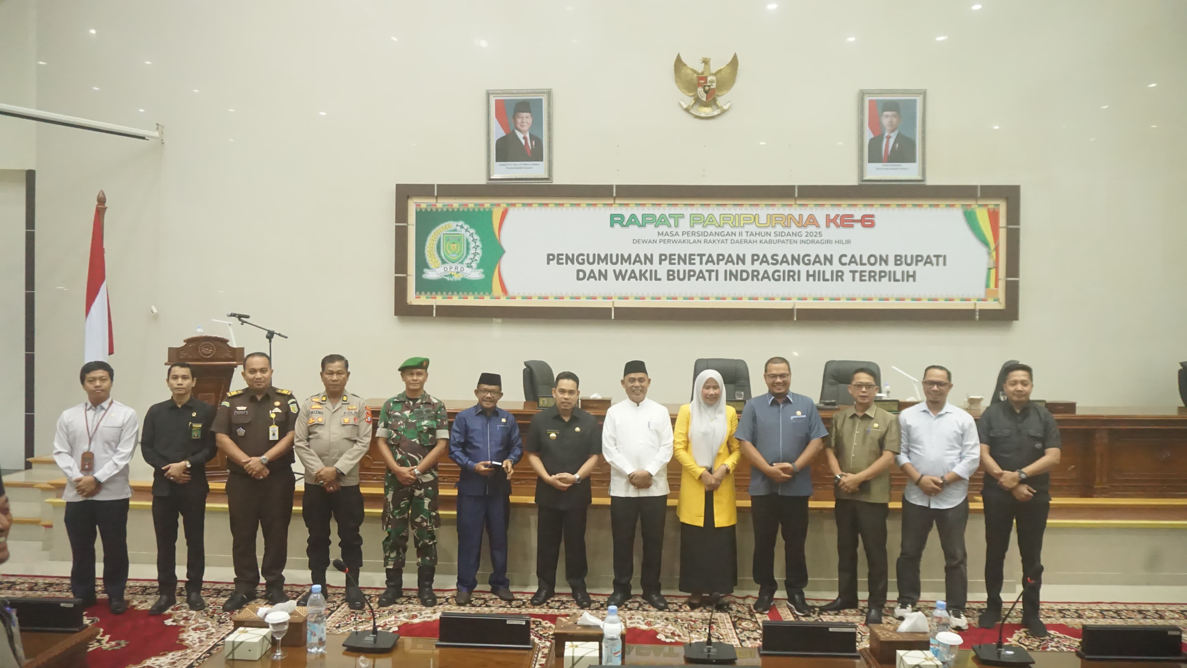 DPRD Inhil Gelar Rapat Paripurna Penetapan Bupati dan Wakil Bupati Terpilih