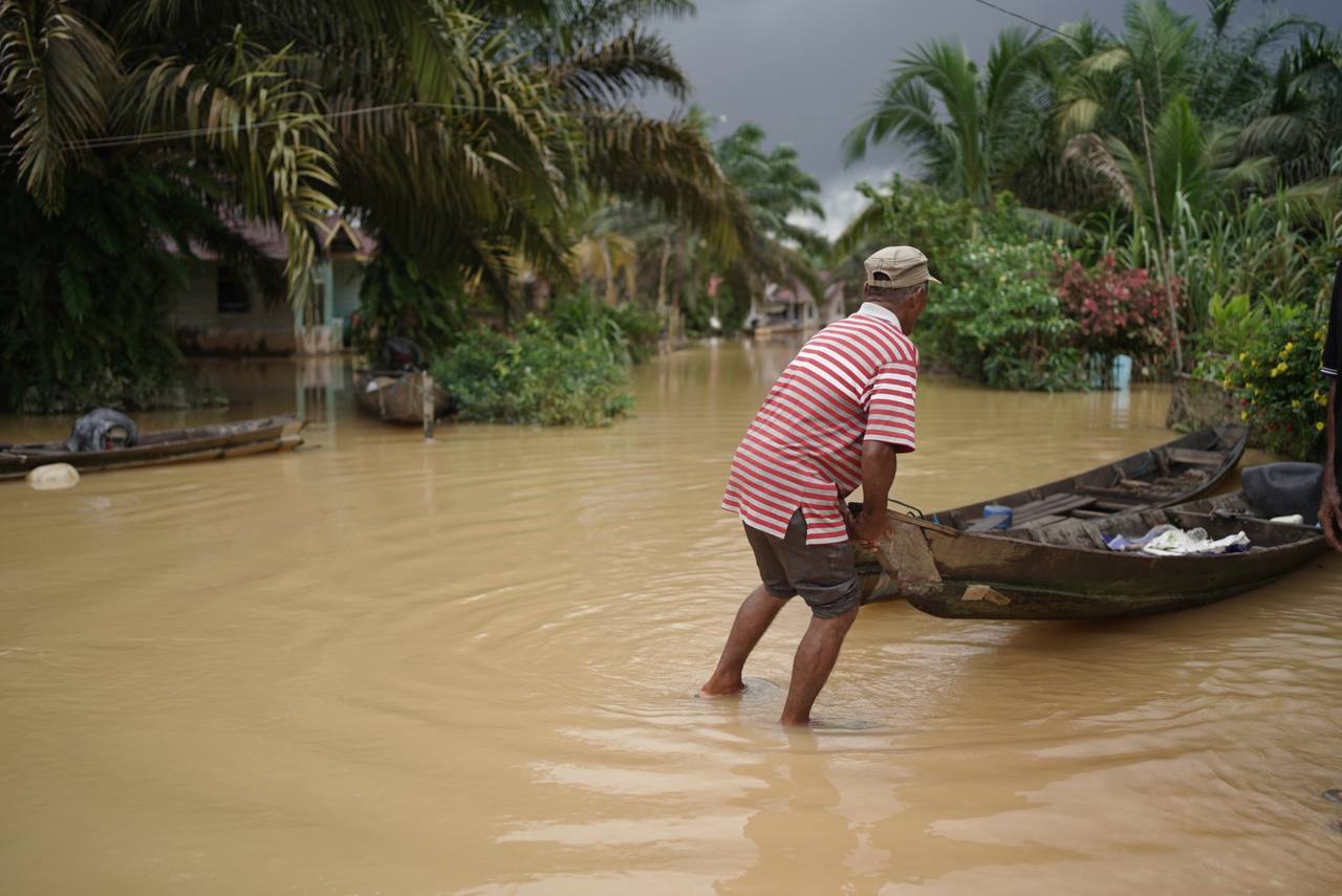 Wilayah Kampar Mulai Terdampak Banjir Akibat Pembukaan Pintu Waduk PLTA Koto Panjang