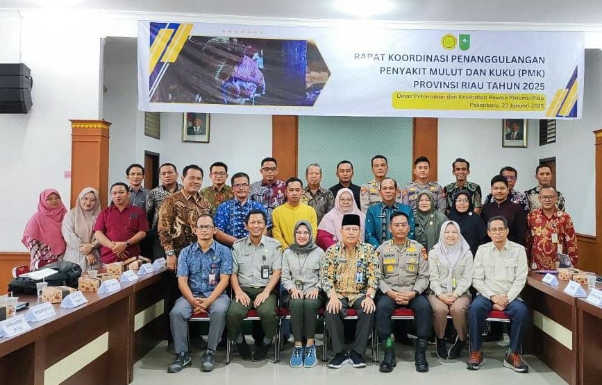 Dinas PKH Riau Rakor Bersama Kementerian Pertanian Bahas Soal PMK di Riau