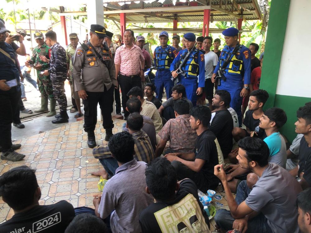 Kronologi 20 WNA Bangladesh Terdampar di Meranti, Kapal Tenggelam Diterjang Ombak