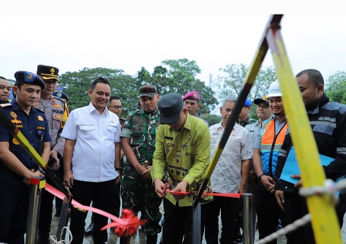Bupati H. Herman Resmikan Keberangkatan Kapal Motor Sabuk Nusantara 110 di Tembilahan