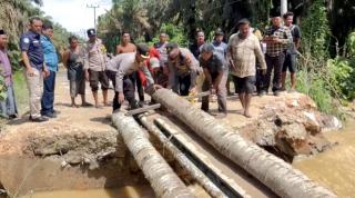Jalan Alternatif Ujung Batu - Pasir Pangaraian Putus, Lalu Lintas Dialihkan