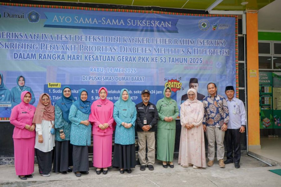 Kota Dumai Laksanakan Pencanangan IVA Test Dan Skrining Penyakit Prioritas Secara Serentak