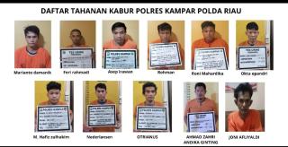 11 Tahanan Kabur, 6 Ditangkap, 5 Orang Diburu, Wakapolda Riau; Serahkan Diri Atau Kami Jemput Paksa!