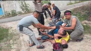 Berusaha Melawan Petugas, Polsek Rengat Barat Buru Pengedar Narkoba Bak Film Aksi