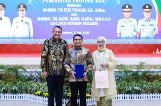 Wabup Meranti Muzamil Hadiri Kenal Pamit Komandan Lanud Roesmin Nurjadin