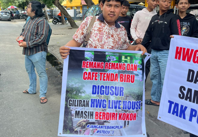 Mahasiswa Demo Desak HW Live House Ditutup Karena tak Kantongi Izin Bar, Klub, LSU dan Ganggu Warga