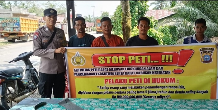 Polsek Kuantan Mudik Keluarkan Larangan PETI di Desa Seberang Pantai