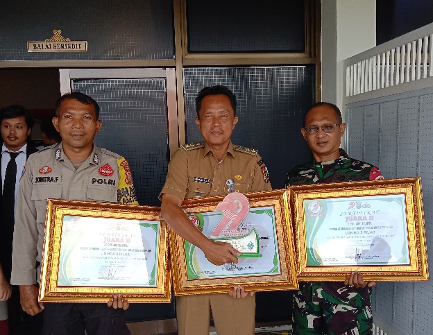 Kelurahan Pebatuan Juara 2 Lomba Tiga Pilar Polda Riau 