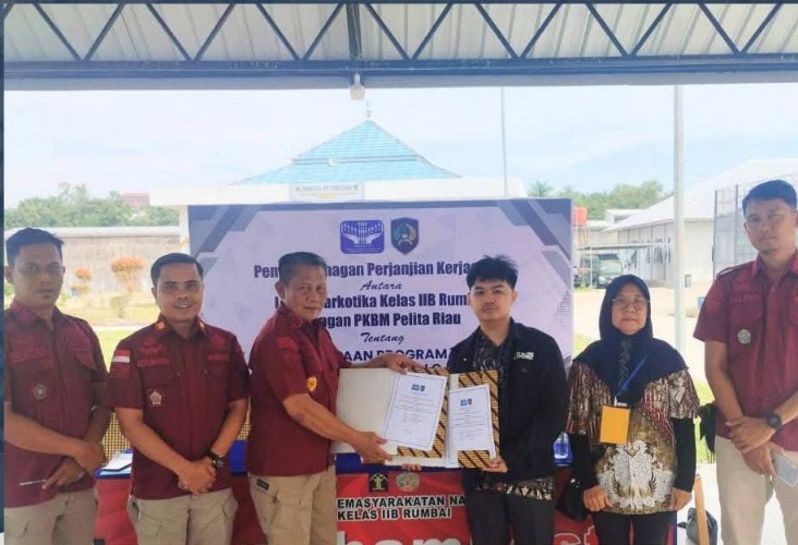 Lapas Narkotika Rumbai Resmikan MoU dengan PKBM Pelita Riau