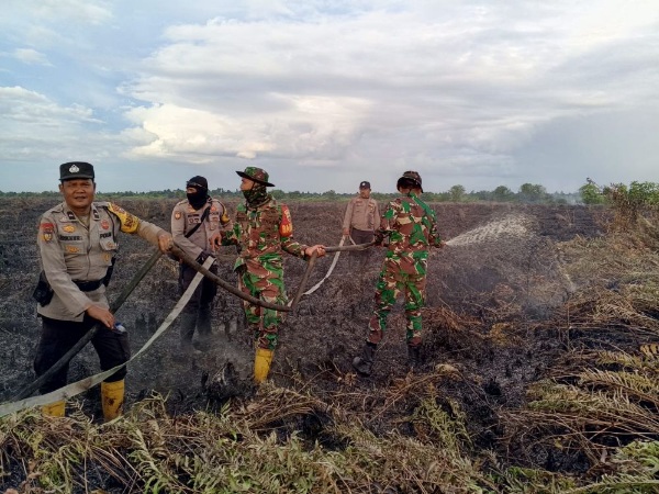 Bantuan Dua Heli dari Palembang Diharapkan Percepat Pemadaman Karhutla Riau
