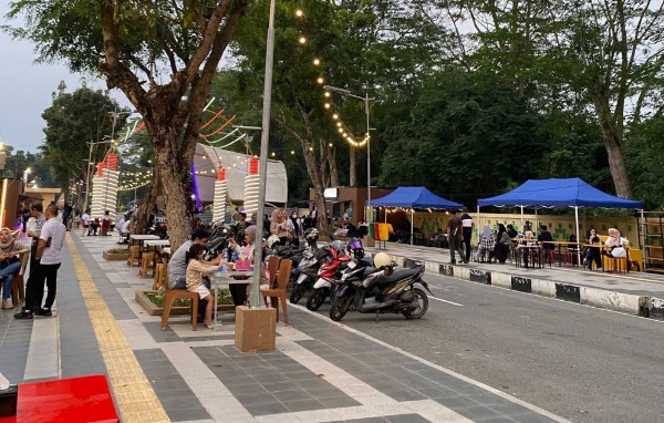 Taman Labuai City Walk Pekanbaru, Tempat Nongkrong Baru Gratis Parkir