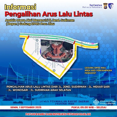 Hindari Macet Total, Ini Rencana Pengalihan Arus saat Demo di DPRD Riau