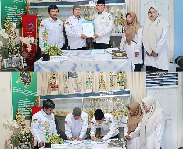 KUA Pangkalan Kuras dan MTs Al-Qasimiyah Teken MoU Penyuluhan dan Pembinaan Siswa