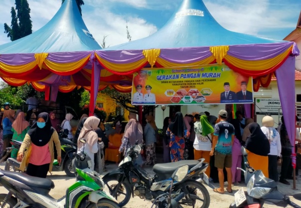DKPP Rohil Gelar Gerakan Pangan Murah di Bangko Pusako