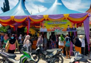 DKPP Rohil Gelar Gerakan Pangan Murah di Bangko Pusako