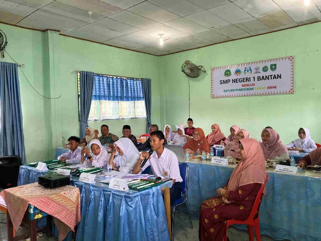 Pertama di Riau, SMP Negeri 1 Bantan Jadi Sekolah Ramah Anak