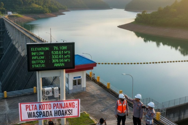 Elevasi Waduk PLTA Koto Panjang Pagi Ini Masih Aman, ULPLTA Ingatkan Masyarakat Tetap Waspada Hoaks