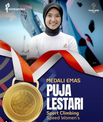 Puja Lestari Atlet Panjat Tebing Riau Sumbang Medali Emas untuk Indonesia di SEA Games 2025