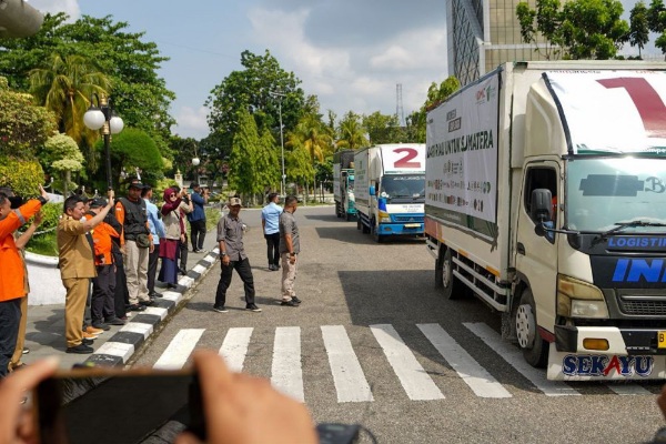 Gotong Royong Nusantara, Bantuan Kemanusiaan Diberangkatkan dari Riau ke Aceh