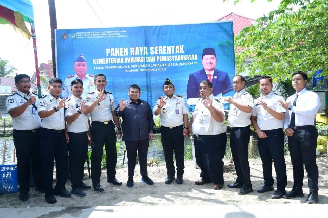 Dukung Ketahanan Pangan Nasional, Lapas Bengkalis Ikuti Panen Raya Serentak Kemenimipas 2026