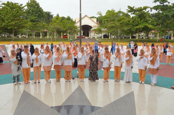 Wabup Kampar Luncurkan Program Sehat dan Bugar Bersama Dharma Wanita