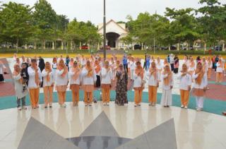 Wabup Kampar Luncurkan Program Sehat dan Bugar Bersama Dharma Wanita