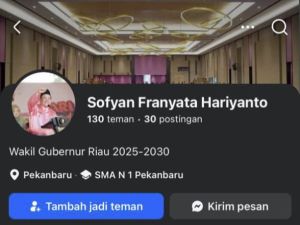 Waspada Penipuan! Muncul Akun Facebook Palsu Mengatasnamakan Plt Gubernur Riau