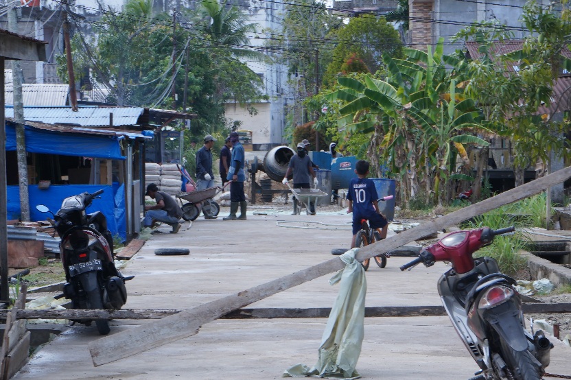 Pemkab Inhil Bangun Jalan dan Parkir Pelabuhan Sungai Guntung