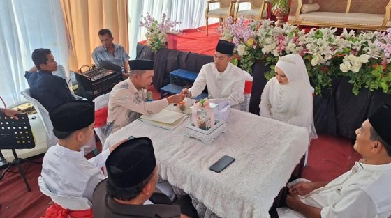 Tetap Optimal di Masa WFA, KUA Tenayan Raya Layani 14 Pernikahan Pasca Lebaran