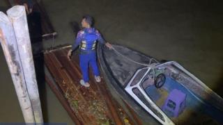 Polisi Bongkar Illegal Logging di Kepulauan Meranti , 10 Rakit Kayu Diamankan