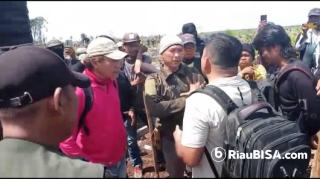 Konflik Lahan Pecah di Rengat Inhu, Ribuan Batang Sawit Masyarakat Ditumbangkan